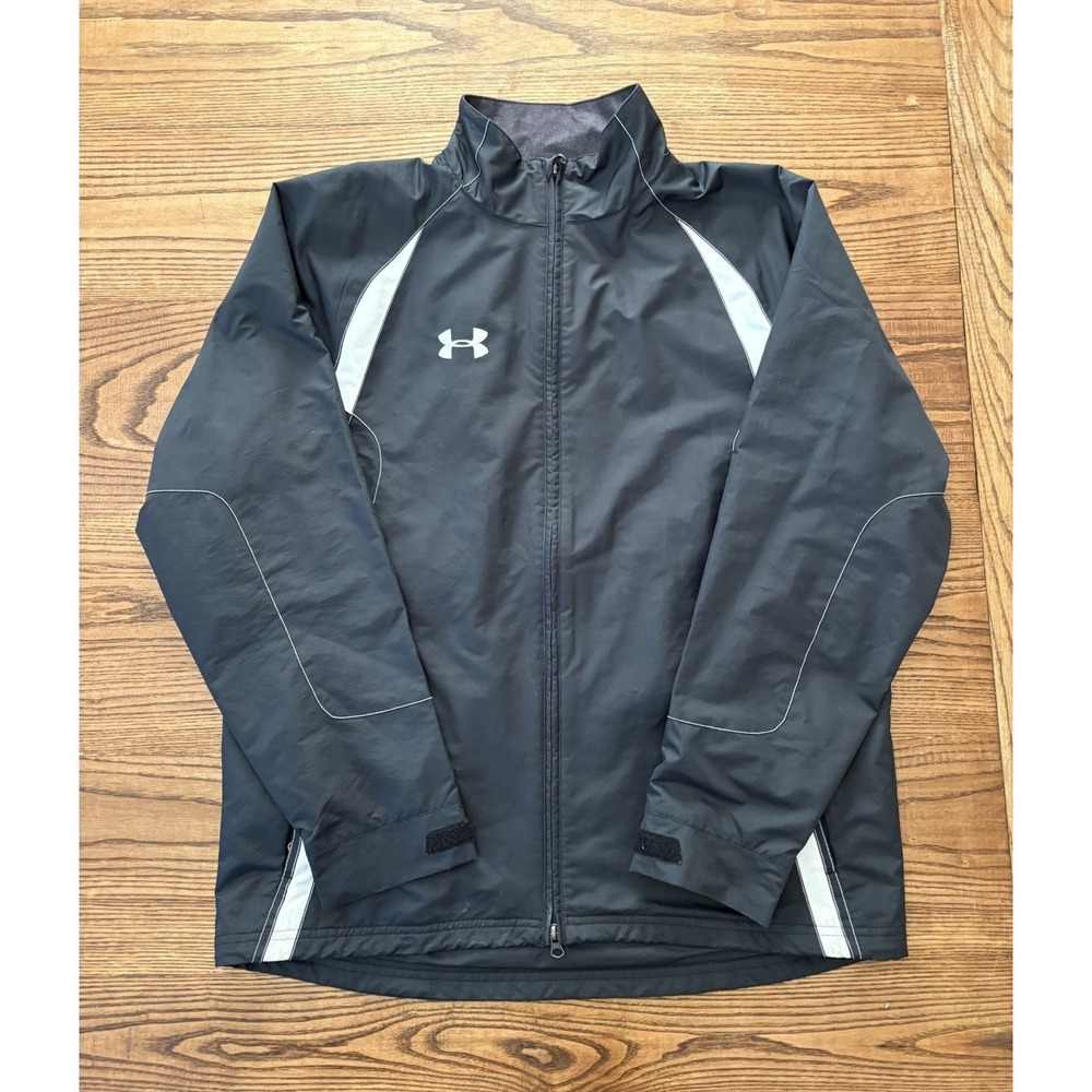 Under Armour Men's Large Black Performance‎ Mesh-Lined Full Zip Jacket